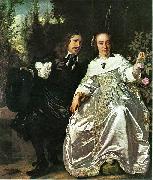 Bartholomeus van der Helst Abraham del Court and his wife Maria de Keerssegieter oil painting